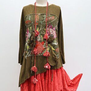 Krista Larson Protea Long Sleeve T-Shirt New